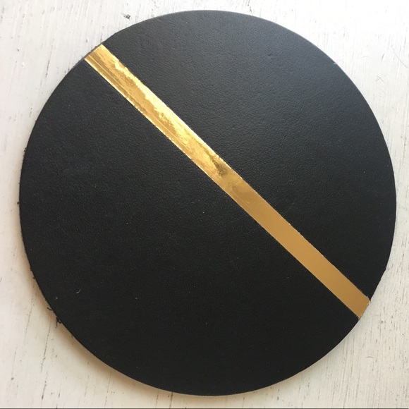 SOLD - Clare V black leather coasters - Picture 5 of 6