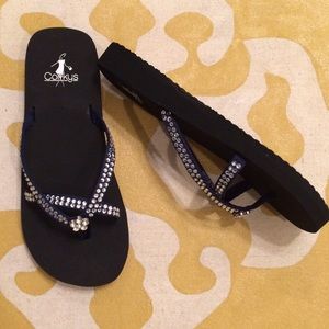 Corky's 'WEATHER' navy blue Sandal NIB