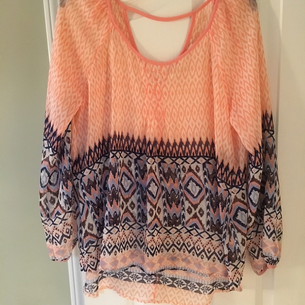 Printed Blouse-Blu Pepper