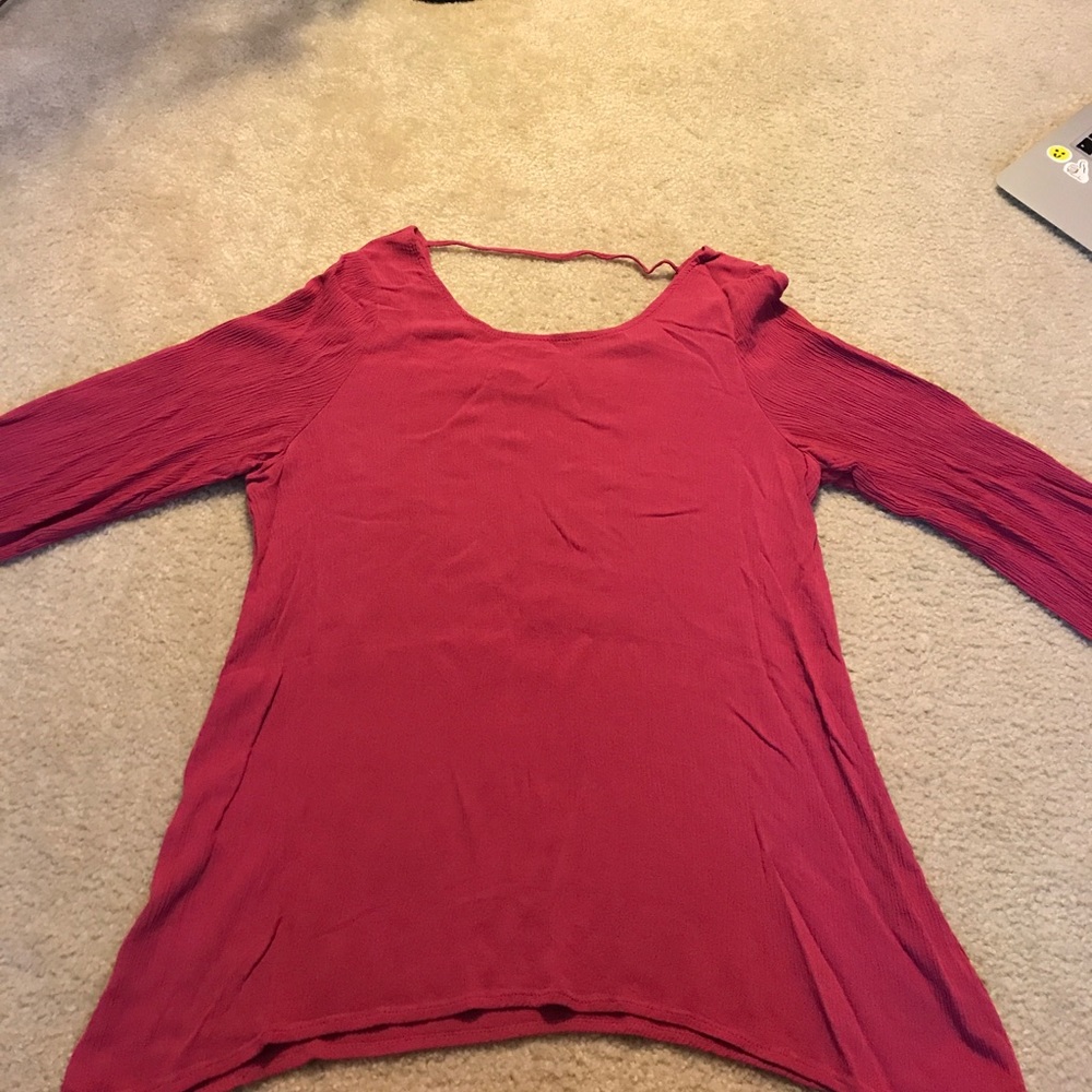 Pink long sleeve blouse