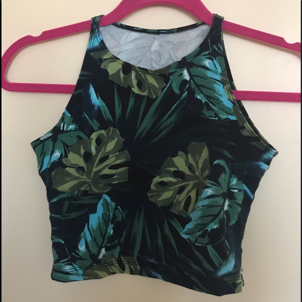 American Apparel Tropical Print Crop Top