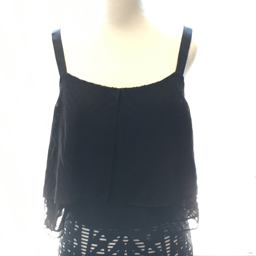 Lovers + Friends chiffon dot cropped top
