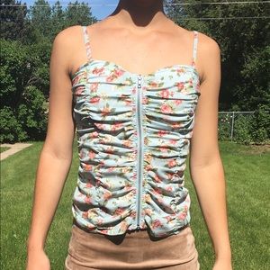 Cute zipper tank top