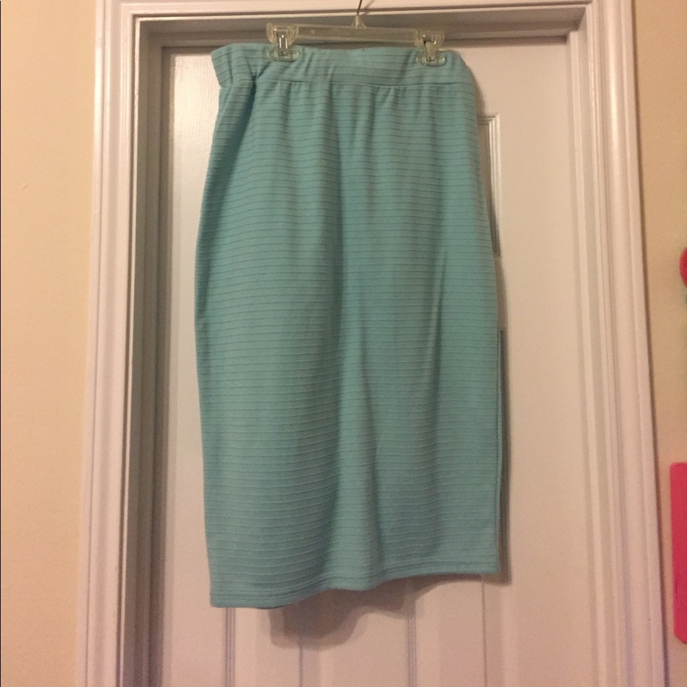 Boutique Brand Robins Egg Blue Pencil Skirt