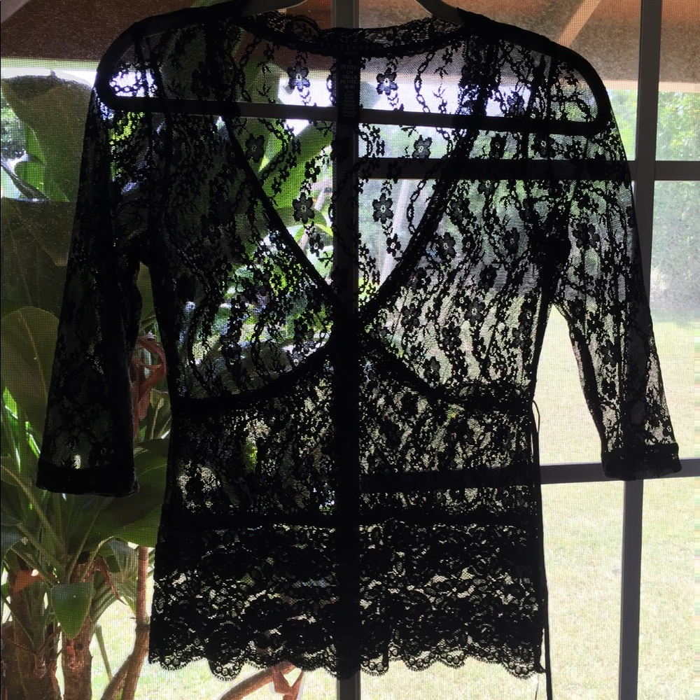 Black Lacey Top with Vest