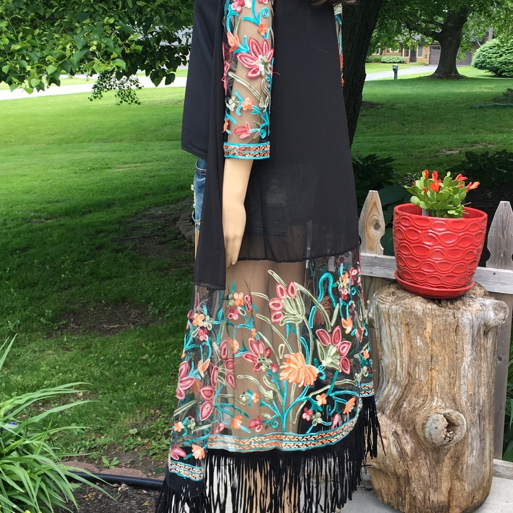 RIBBON EMBROIDERY CARDIGAN  1 left - Picture 6 of 8
