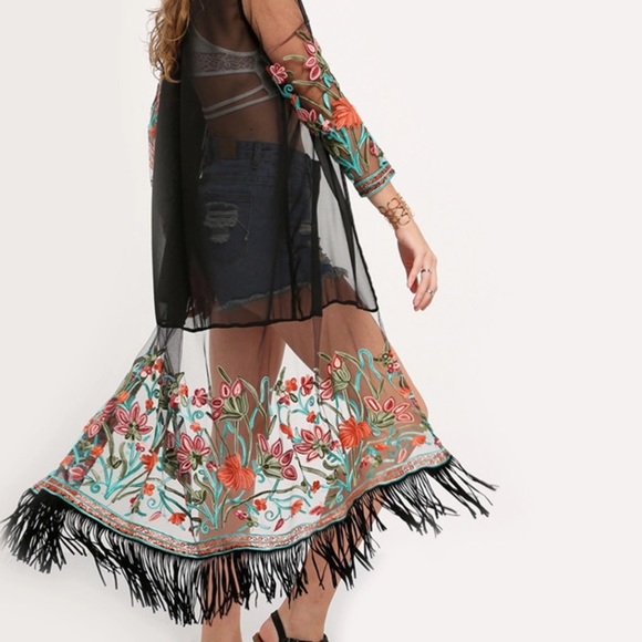 RIBBON EMBROIDERY CARDIGAN 1 left - Picture 2 of 8