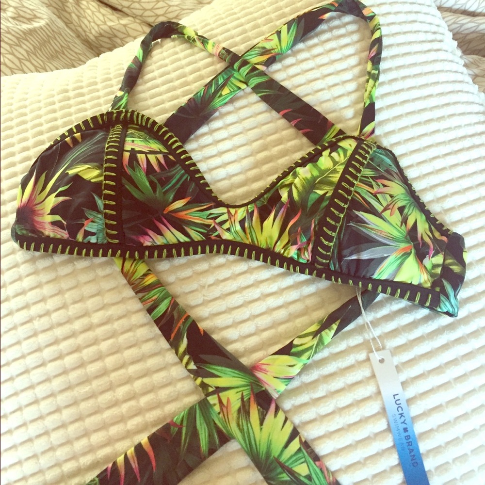 Lucky Brand Reversible Bikini Top