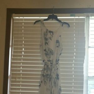 Black and white High Low halter dress