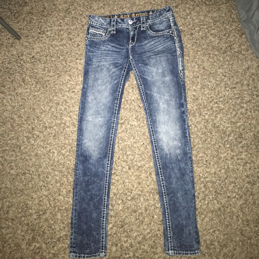 Ankle skinny buckle jeans
