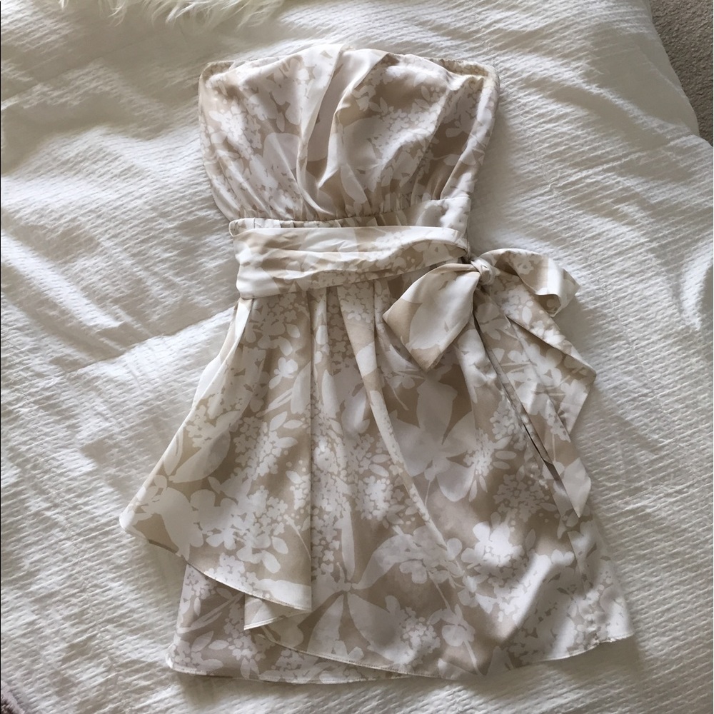 Express Strapless Floral Print Sundress