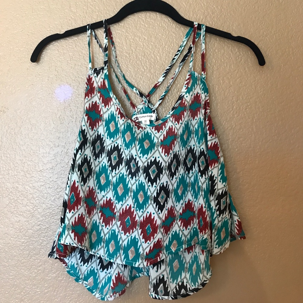 Boutique Multicolor Printed Tank Top