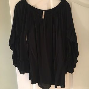 Black off the shoulder top