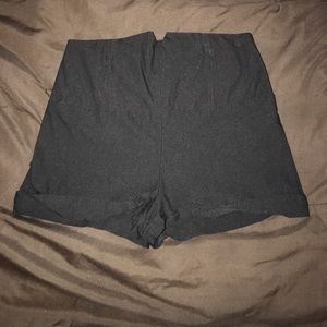 High waist black shorts