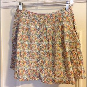 Free People Floral Miniskirt