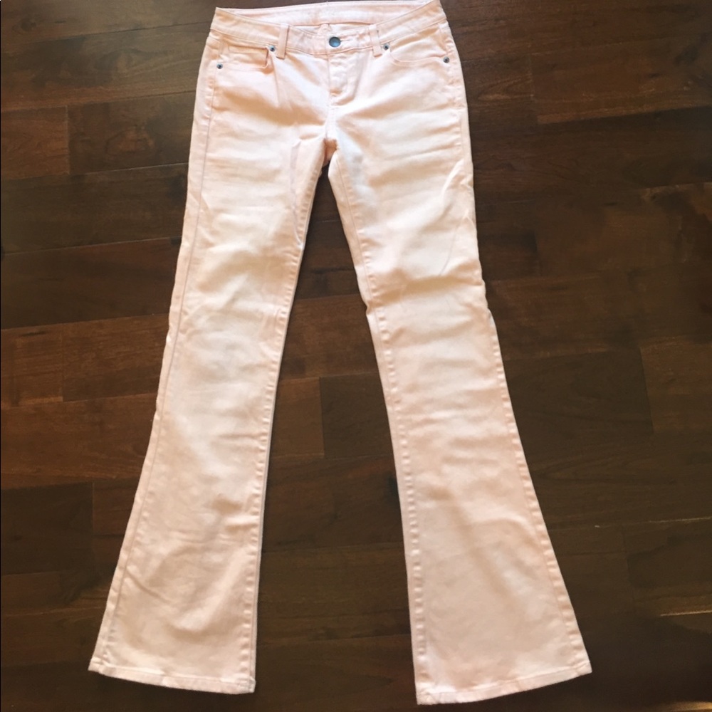 Light coral flare jeans