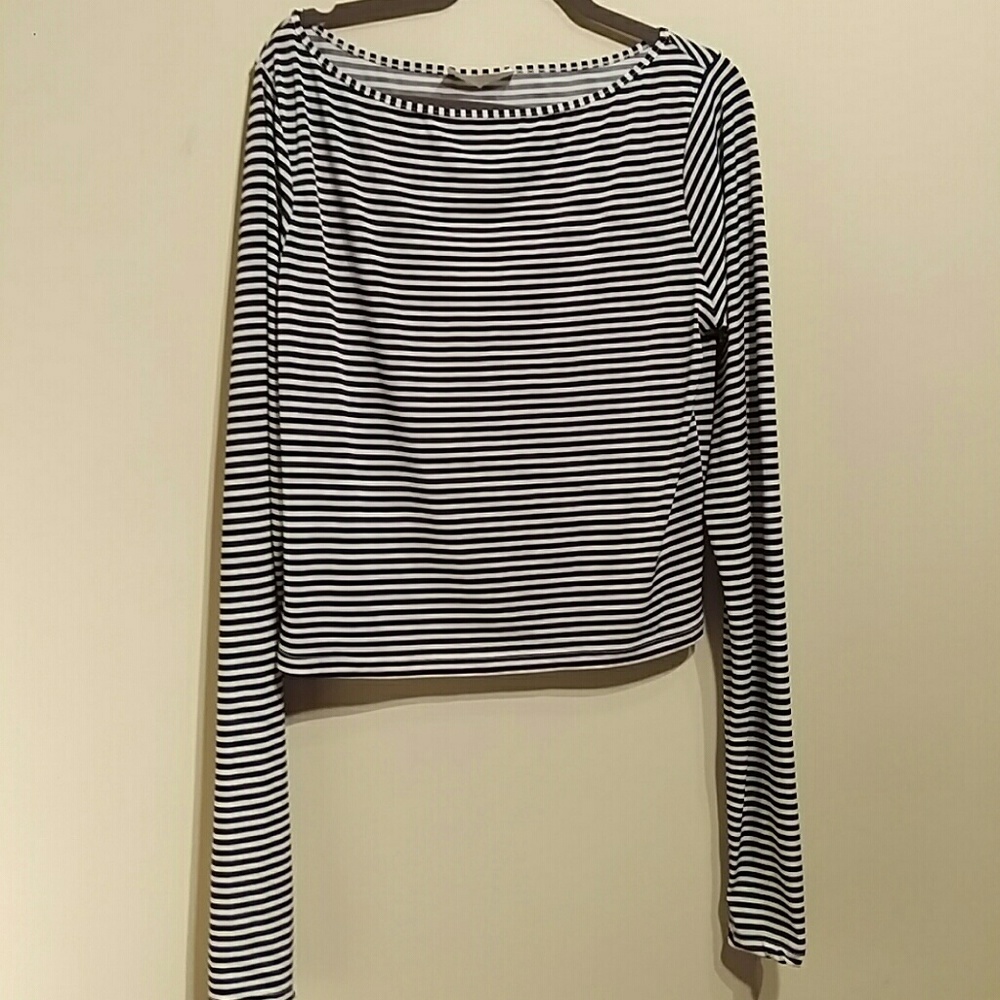 2XL Rebdolls Garner Style Navy Stripe Crop Top