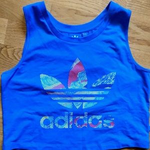 Adidas Trefoil Blur Crop Tank || NWoT