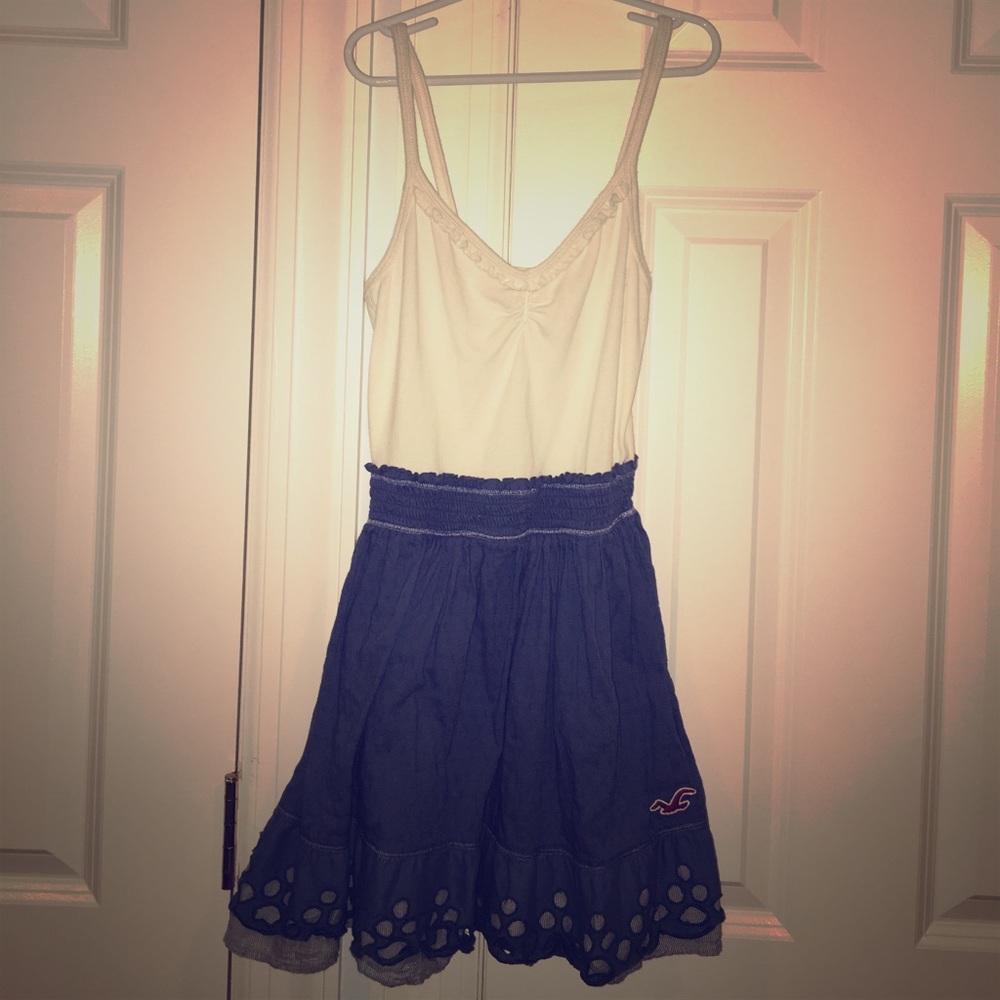 White and blue sundress
