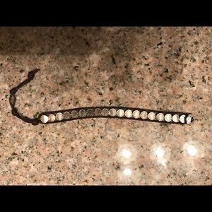 Signature Scallop and Leather Bracelet