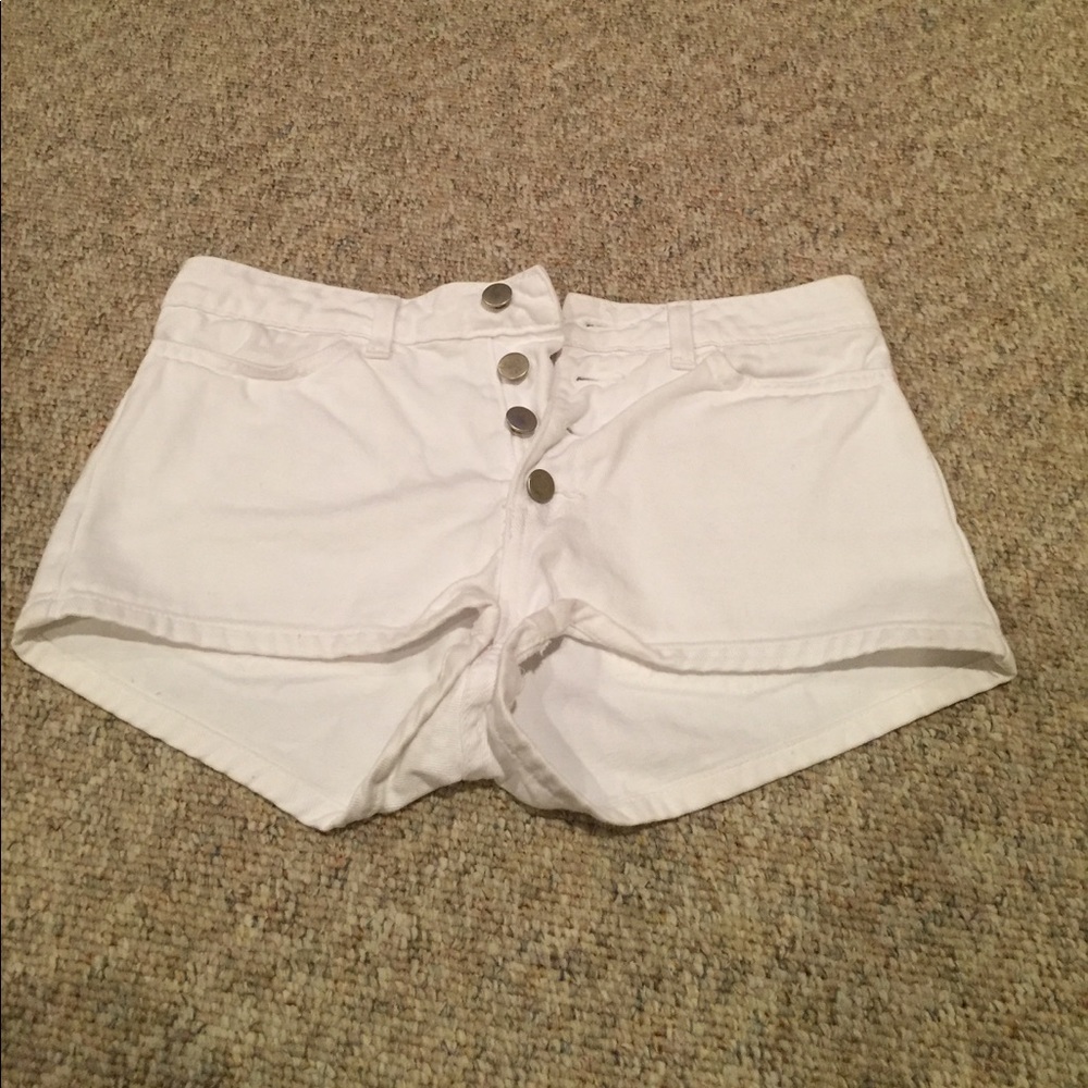 Hi-Rise White Jean Shorts