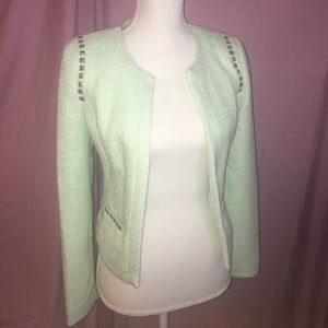 CLEARANCE‼️Arden b mint tweed blazer with studs