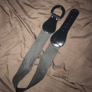 Faux leather waist belt