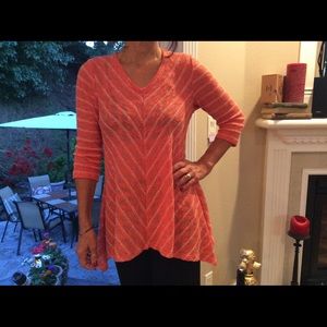 Quarter Sleeve Handkerchief Blouse