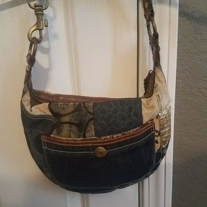 Coach Multi-Color Patchwork Hobo Style Bag