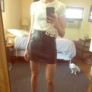 H&M Faux leather skirt