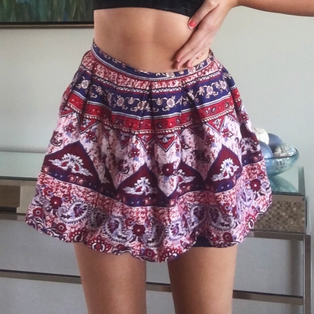 short tribal skater skirt