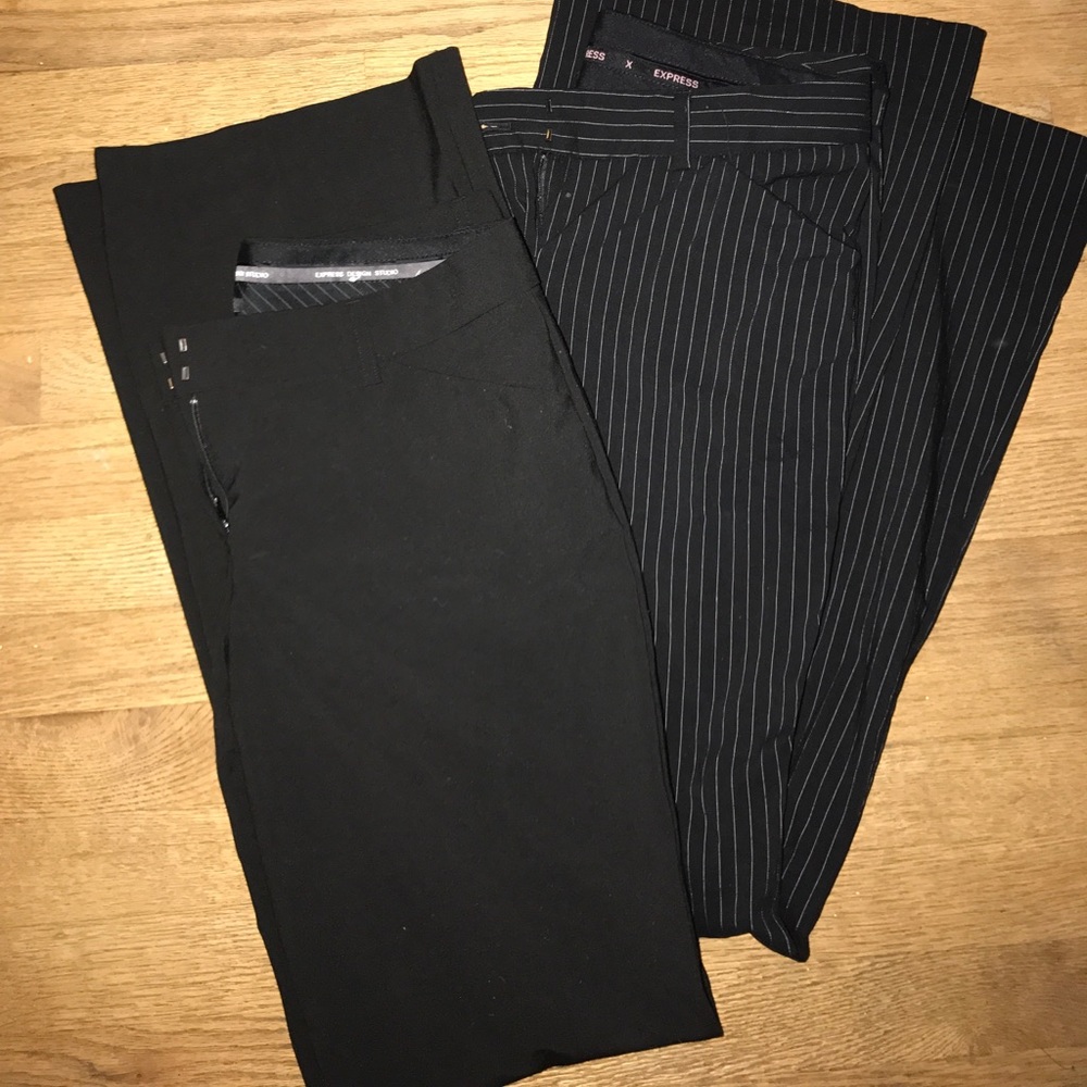 2 pairs of Express dress pants Sz 6 Long
