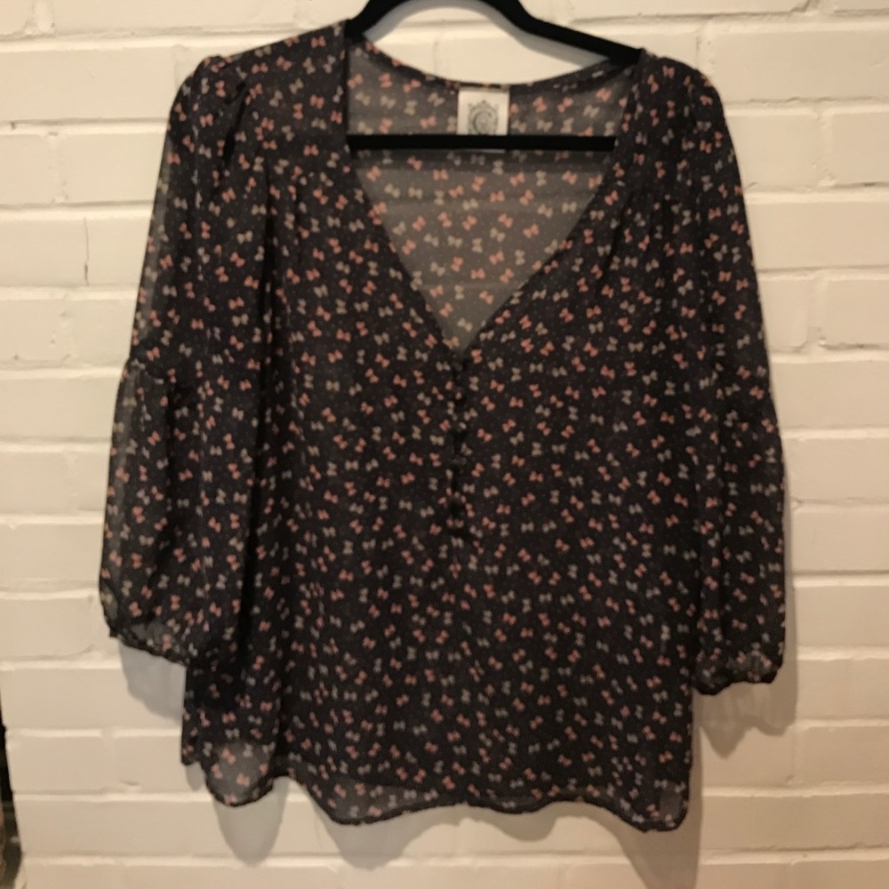 Pink and Blue bow shirt