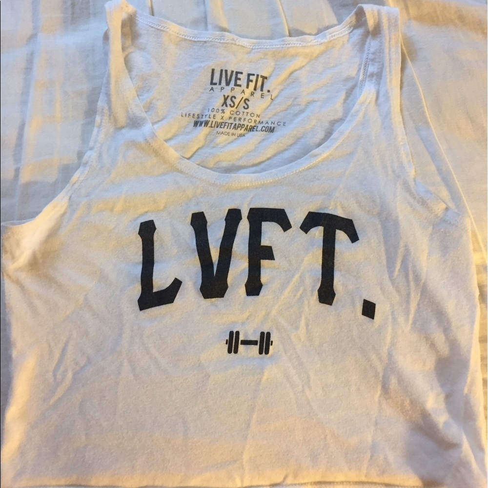 LVFT live fit white crop top