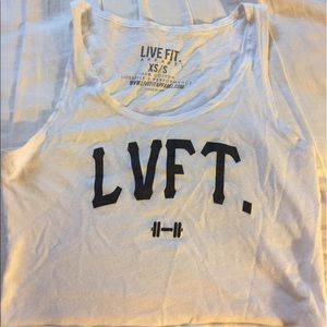 LVFT live fit white crop top