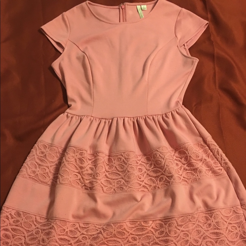 Light pink fit and flare dress
