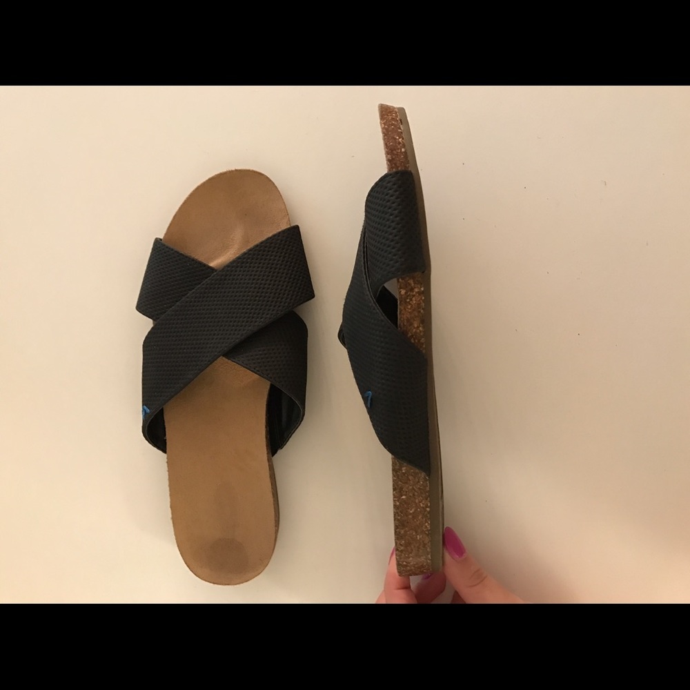 Dr Scholl's Black Slide Footbed Sandals