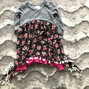Twils & twigs floral ruffle lace dress 3T