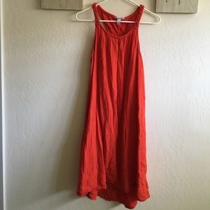 Liz Lange red-orange maternity dress