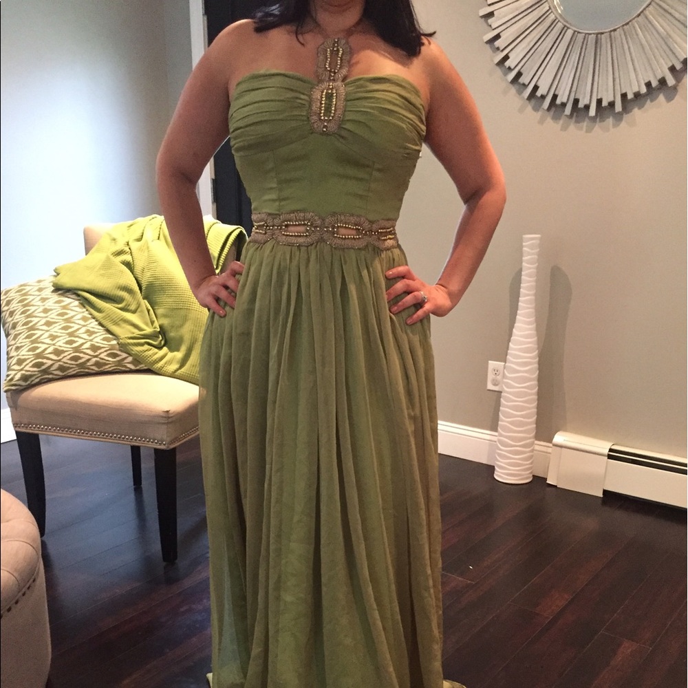 Prom season is around the corner. Green Ball gown.