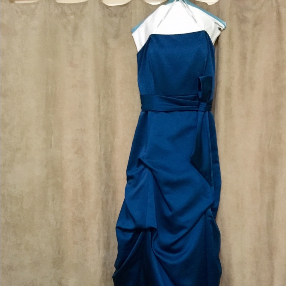 Satin Strapless Ballgown with pickup and Sash
