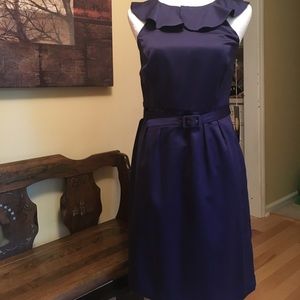 Purple cocktail belted dress, NWT!!