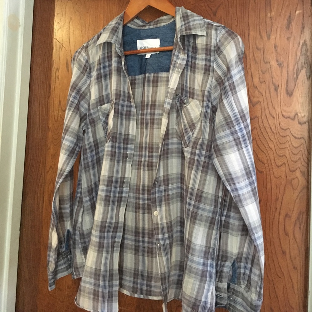 BCBGeneration flannel blouse