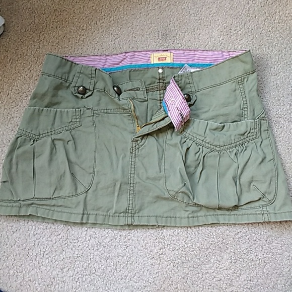 Military Green Short Mini Skirt - Picture 1 of 1