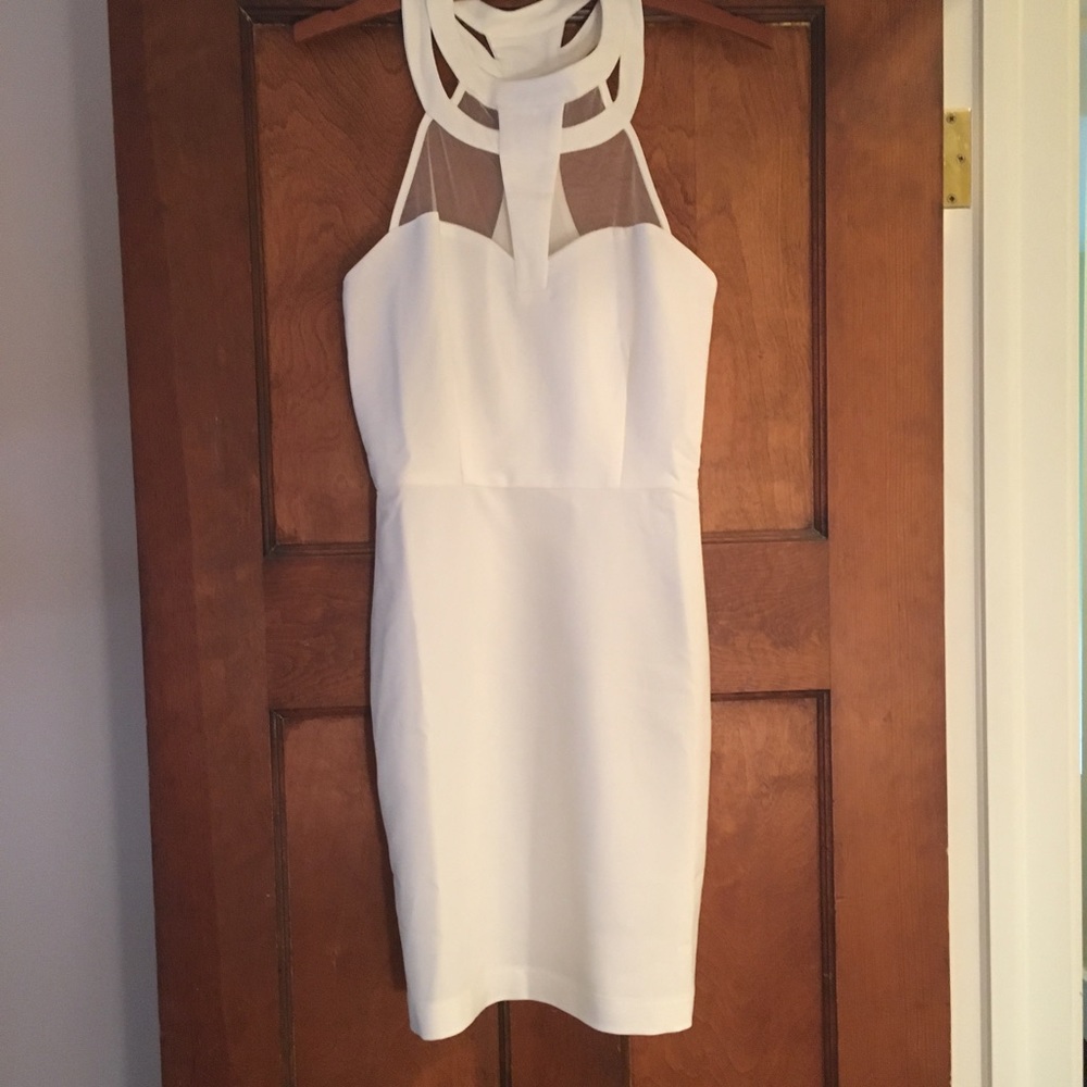 White fitted dress