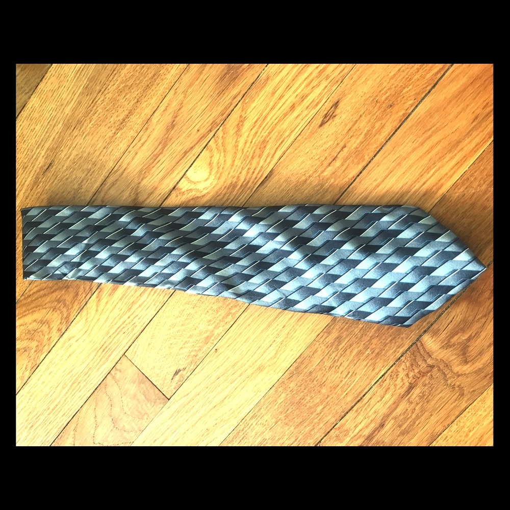 Black and grey tie with blue accent!