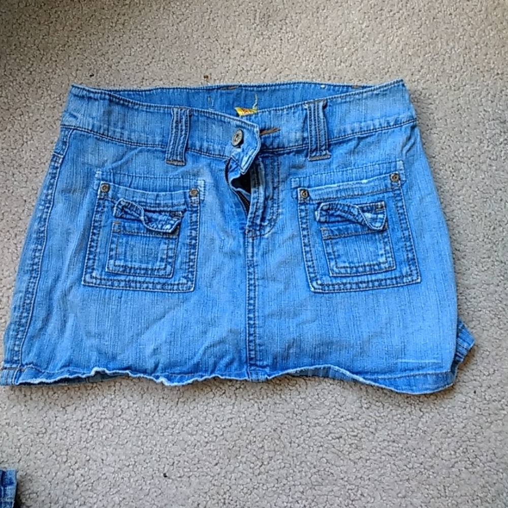 Sexy denim short mini skirt