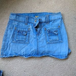 Sexy denim short mini skirt