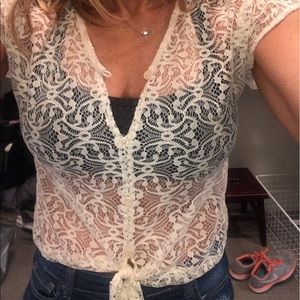 Naked Zebra lace top