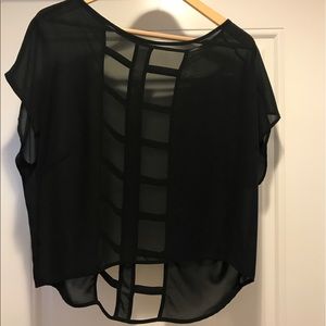Sheer black top